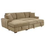 Pastrana Upholstered Sleeper Sectional Sofa LAF Chaise Camel | Beige | Camel | 500358