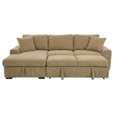 Pastrana Upholstered Sleeper Sectional Sofa LAF Chaise Camel | Beige | Camel | 500358