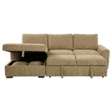 Pastrana Upholstered Sleeper Sectional Sofa LAF Chaise Camel | Beige | Camel | 500358