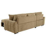 Pastrana Upholstered Sleeper Sectional Sofa LAF Chaise Camel | Beige | Camel | 500358