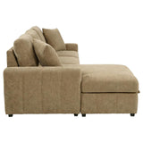 Pastrana Upholstered Sleeper Sectional Sofa LAF Chaise Camel | Beige | Camel | 500358