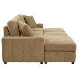 Pastrana Upholstered Sleeper Sectional Sofa LAF Chaise Camel | Beige | Camel | 500358