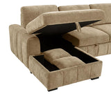 Pastrana Upholstered Sleeper Sectional Sofa LAF Chaise Camel | Beige | Camel | 500358