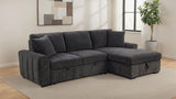 Pastrana Upholstered Sleeper Sectional Sofa RAF Chaise Grey | Grey | Charcoal Grey | 500359