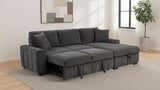 Pastrana Upholstered Sleeper Sectional Sofa RAF Chaise Grey | Grey | Charcoal Grey | 500359