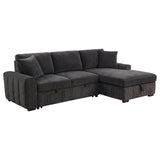 Pastrana Upholstered Sleeper Sectional Sofa RAF Chaise Grey | Grey | Charcoal Grey | 500359