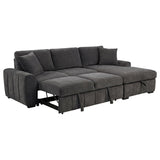 Pastrana Upholstered Sleeper Sectional Sofa RAF Chaise Grey | Grey | Charcoal Grey | 500359