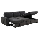 Pastrana Upholstered Sleeper Sectional Sofa RAF Chaise Grey | Grey | Charcoal Grey | 500359
