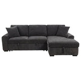 Pastrana Upholstered Sleeper Sectional Sofa RAF Chaise Grey | Grey | Charcoal Grey | 500359