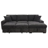 Pastrana Upholstered Sleeper Sectional Sofa RAF Chaise Grey | Grey | Charcoal Grey | 500359