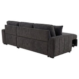 Pastrana Upholstered Sleeper Sectional Sofa RAF Chaise Grey | Grey | Charcoal Grey | 500359