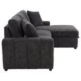 Pastrana Upholstered Sleeper Sectional Sofa RAF Chaise Grey | Grey | Charcoal Grey | 500359
