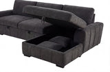 Pastrana Upholstered Sleeper Sectional Sofa RAF Chaise Grey | Grey | Charcoal Grey | 500359
