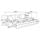 Pastrana Upholstered Sleeper Sectional Sofa RAF Chaise Grey | Grey | Charcoal Grey | 500359
