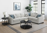 Ashford Chenille Upholstered Sleeper Sectional Sofa Greige | Grey | Greige | 500818
