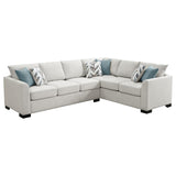 Ashford Chenille Upholstered Sleeper Sectional Sofa Greige | Grey | Greige | 500818