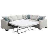 Ashford Chenille Upholstered Sleeper Sectional Sofa Greige | Grey | Greige | 500818