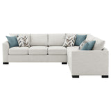 Ashford Chenille Upholstered Sleeper Sectional Sofa Greige | Grey | Greige | 500818