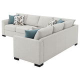 Ashford Chenille Upholstered Sleeper Sectional Sofa Greige | Grey | Greige | 500818