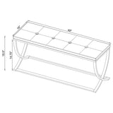 Walton Leatherette Upholstered Tufted Accent Bench White | White | 501157