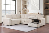 Devonshire Sleeper Sectional Sofa Storage Chaise Camel | King | Beige | Camel | 501205