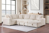 Devonshire Sleeper Sectional Sofa Storage Chaise Camel | King | Beige | Camel | 501205