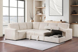 Devonshire Sleeper Sectional Sofa Storage Chaise Camel | King | Beige | Camel | 501205