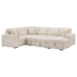 Devonshire Sleeper Sectional Sofa Storage Chaise Camel | King | Beige | Camel | 501205