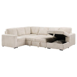 Devonshire Sleeper Sectional Sofa Storage Chaise Camel | King | Beige | Camel | 501205