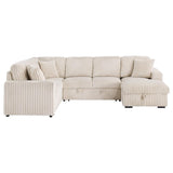Devonshire Sleeper Sectional Sofa Storage Chaise Camel | King | Beige | Camel | 501205