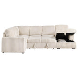 Devonshire Sleeper Sectional Sofa Storage Chaise Camel | King | Beige | Camel | 501205