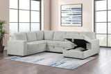 Devonshire Sleeper Sectional Sofa Storage Chaise Grey | King | Grey | 501208