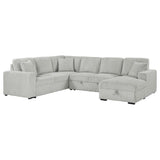 Devonshire Sleeper Sectional Sofa Storage Chaise Grey | King | Grey | 501208