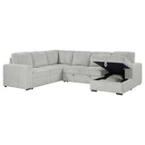 Devonshire Sleeper Sectional Sofa Storage Chaise Grey | King | Grey | 501208