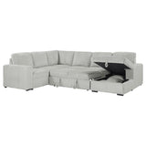 Devonshire Sleeper Sectional Sofa Storage Chaise Grey | King | Grey | 501208