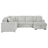 Devonshire Sleeper Sectional Sofa Storage Chaise Grey | King | Grey | 501208