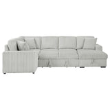 Devonshire Sleeper Sectional Sofa Storage Chaise Grey | King | Grey | 501208