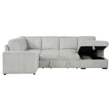 Devonshire Sleeper Sectional Sofa Storage Chaise Grey | King | Grey | 501208