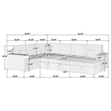 Devonshire Sleeper Sectional Sofa Storage Chaise Grey | King | Grey | 501208