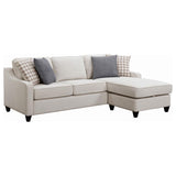Mcloughlin Upholstered Sloped Arm Sectional Sofa Platinum | King | Beige | Platinum | 501840