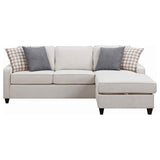 Mcloughlin Upholstered Sloped Arm Sectional Sofa Platinum | King | Beige | Platinum | 501840