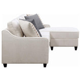 Mcloughlin Upholstered Sloped Arm Sectional Sofa Platinum | King | Beige | Platinum | 501840