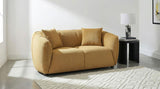 Aleisha Fabric Upholstered Loveseat Mustard Yellow | Yellow | Mustard Yellow | 503062