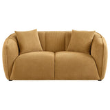 Aleisha Fabric Upholstered Loveseat Mustard Yellow | Yellow | Mustard Yellow | 503062