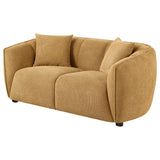 Aleisha Fabric Upholstered Loveseat Mustard Yellow | Yellow | Mustard Yellow | 503062