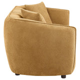Aleisha Fabric Upholstered Loveseat Mustard Yellow | Yellow | Mustard Yellow | 503062