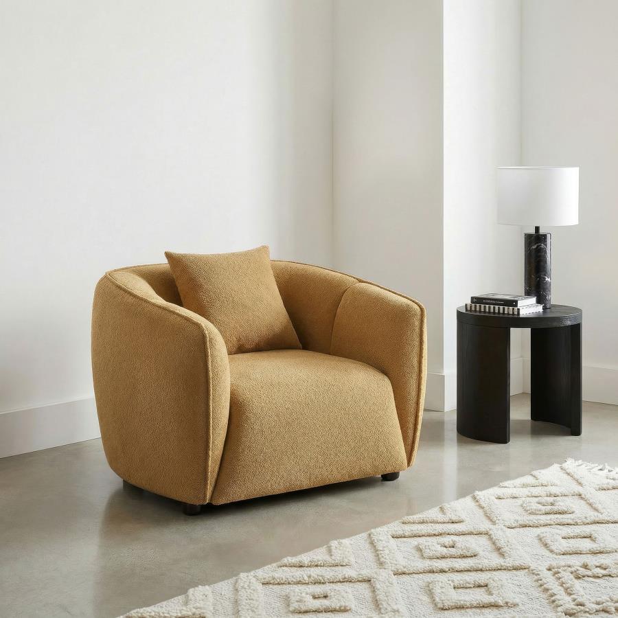 Aleisha Fabric Upholstered Accent Chair Mustard Yellow | Yellow | Mustard Yellow | 503063