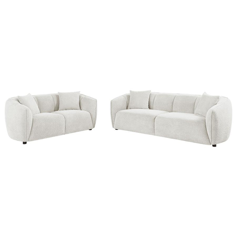 Aleisha 2-piece Fabroc Upholstered Sofa Set Sand