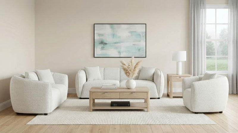 Aleisha 3-piece Fabric Upholstered Sofa Set Sand