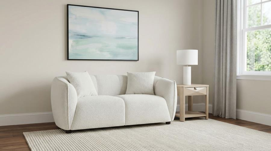 Aleisha Fabric Upholstered Loveseat Sand | Beige | Sand | 503065